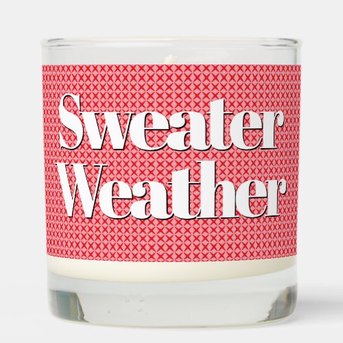 Sweater Weather Winter Girly Simple Pink Red Scented Candle