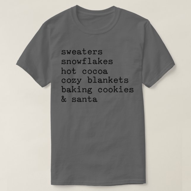Sweaters Snowflakes Hot Cocoa Cozy Blankets Baking (Design Front)