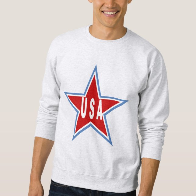 Sweatshirt ash man STAR USA (Front)