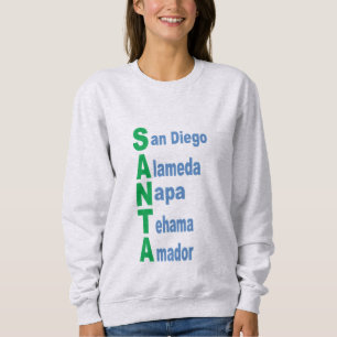 Sweatshirt ash woman TOURISM CALIFORNIA
