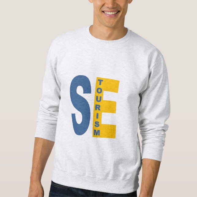 Sweatshirt cendre  homme SWEDEN  TOURISM (Front)