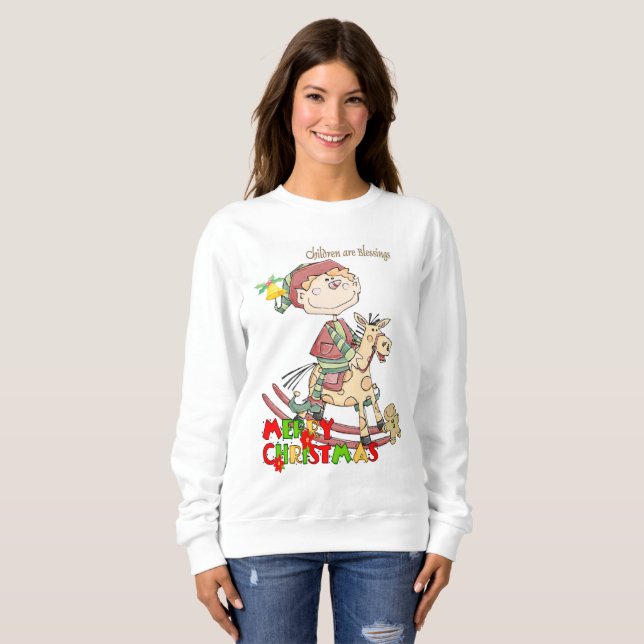 Sweatshirt Children are Blessings Christmas (Front Full)