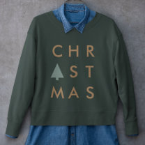 Sweatshirt | Christmas Tree Gold and Green