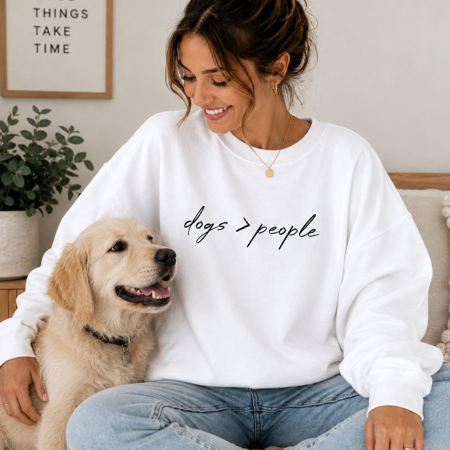 Sweatshirt | Dogs Over People Dog Mom Apparel Gift (Dogs over people sweatshirt for pet lovers, dog moms, dog dads, and animal fans.)