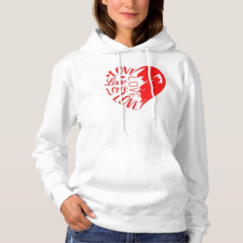 Sweatshirt for Woman With Love Heart Image 