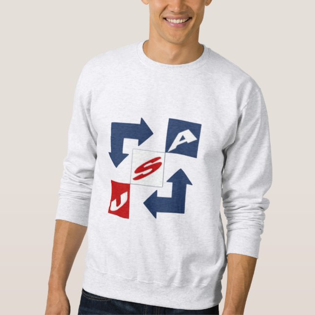 Sweatshirt gray man DESIGN USA (Front)