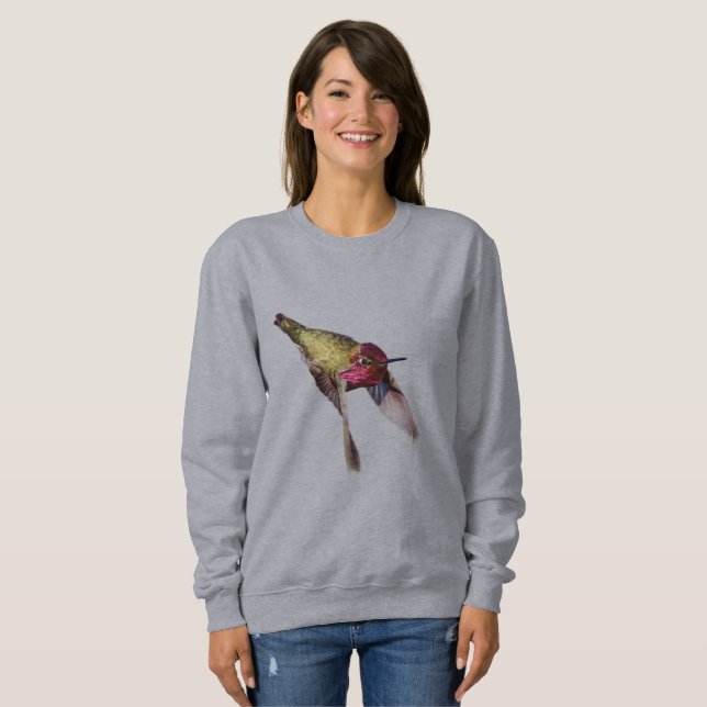 SWEATSHIRT - HUMMINGBIRD IN FLIGHT (Front Full)