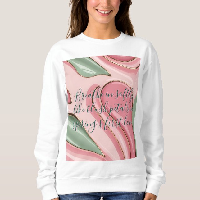 Sweatshirt in stylish abstract graphic (Front)