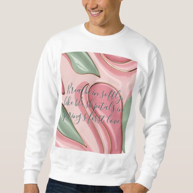 Sweatshirt in stylish abstract graphic (Front)