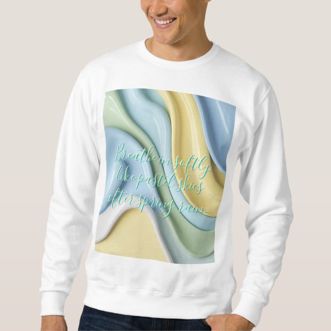 Sweatshirt in stylish abstract graphic (Front)