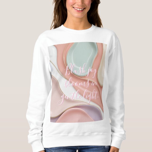 Sweatshirt in stylish abstract graphic (Front)