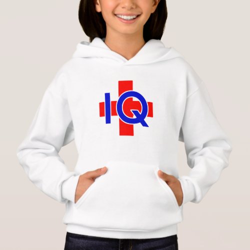 Sweatshirt Pullover for Girl With IQ Plus Logo Art