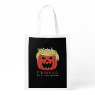 Sweatshirt, Trumpkin, Halloween Merch  Grocery Bag