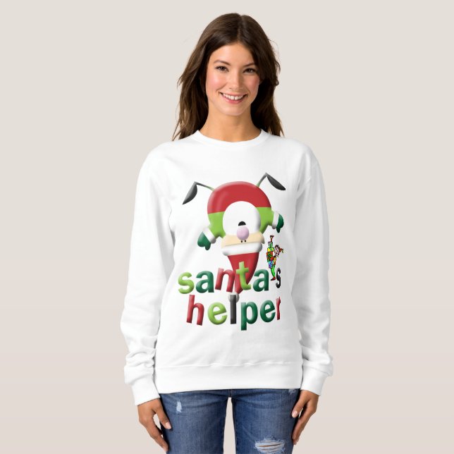 Sweatshirt Vintage Santa Elf Helpers  (Front Full)