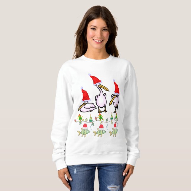 Sweatshirt Vintage Santa's Pelicans  (Front Full)