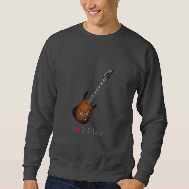 Sweatshirt with illustration of an electric guitar (Front)