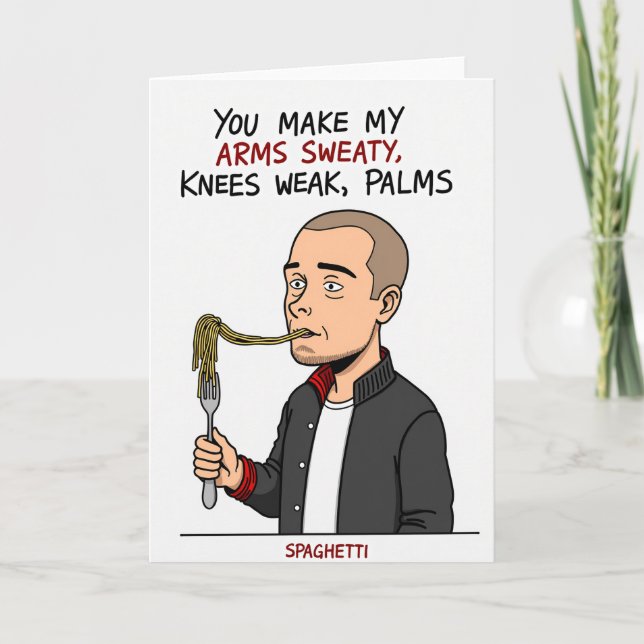 Sweaty Palms Spaghetti Card (Front)