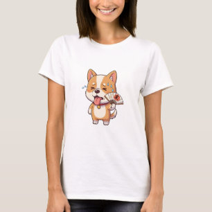 Sweaty Summer Corgi – Cute Cartoon Dog Cooling T-Shirt