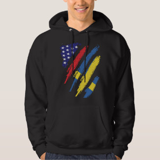 Sweden American Grown Flag USA Patriot Heritage Mo Hoodie