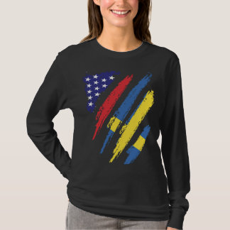 Sweden American Grown Flag USA Patriot Heritage Mo T-Shirt