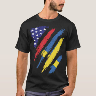 Sweden American Grown Flag USA Patriot Heritage Mo T-Shirt