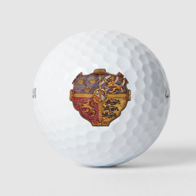 Sweden Ancient Coat of Arms Golf Balls (Front)