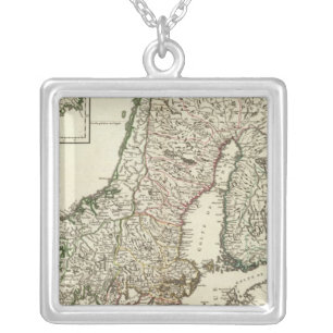 Sweden and Norway 10 Silver Plated Necklace