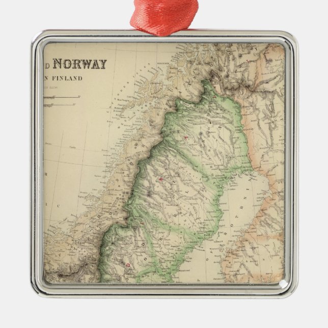 Sweden and Norway 7 Metal Ornament (Front)