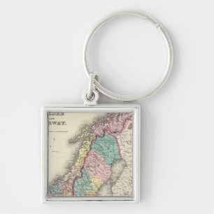 Sweden And Norway Keychain