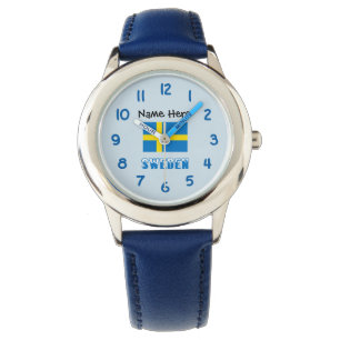 Sweden and Swedish Flag Personalized Watch