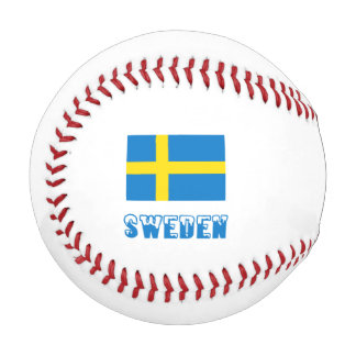 Sweden and Swedish Flag with Your Name Baseball