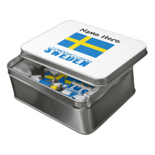 Sweden and Swedish Flag with Your Name Jigsaw Puzzle