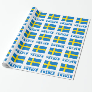 Sweden and Swedish Flag Wrapping Paper