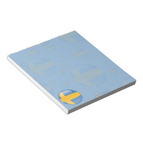 Sweden Bubble Flag Notepad