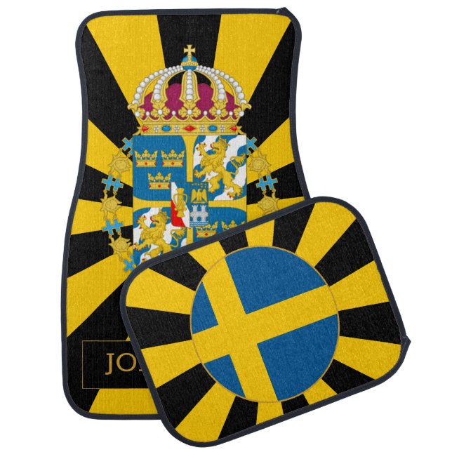Sweden Car Floor Mat & Swedish Flag / Patriotic (Set)