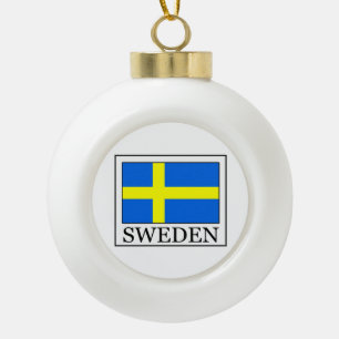 Sweden Ceramic Ball Christmas Ornament