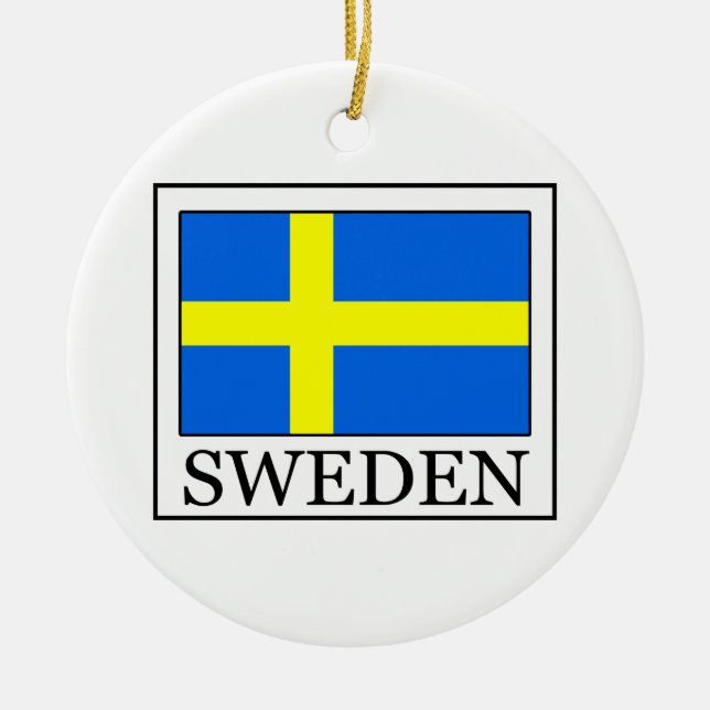 Sweden Ceramic Ornament (Front)