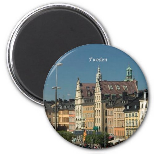 Sweden cityscape refrigerator magnet