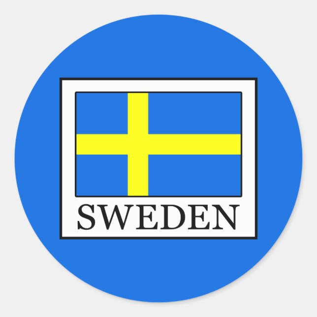 Sweden Classic Round Sticker (Front)