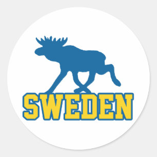 Sweden Classic Round Sticker