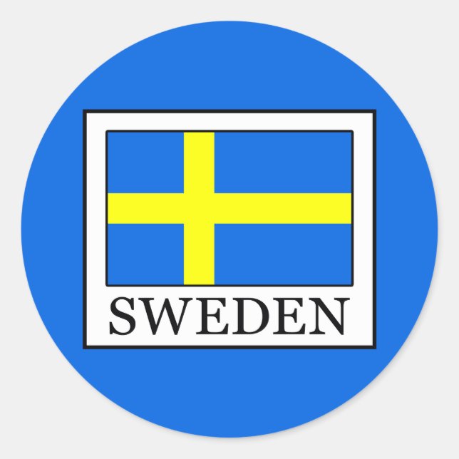 Sweden Classic Round Sticker (Front)