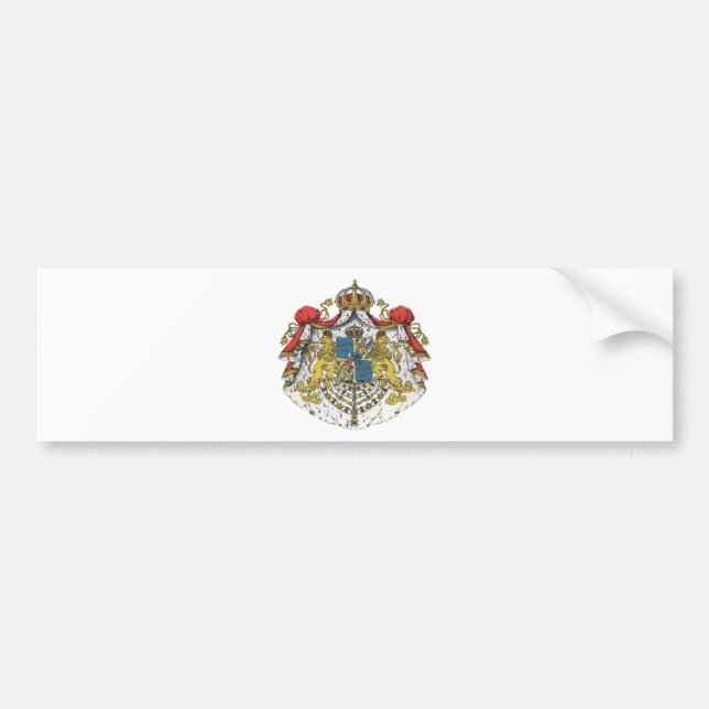 Sweden coat of arms bumper sticker (Front)