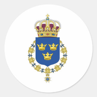 Sweden Coat of Arms Classic Round Sticker