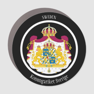 Sweden Coat of Arms Patriotic Car Magnet