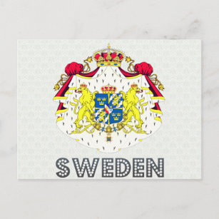 Sweden Coat of Arms Postcard
