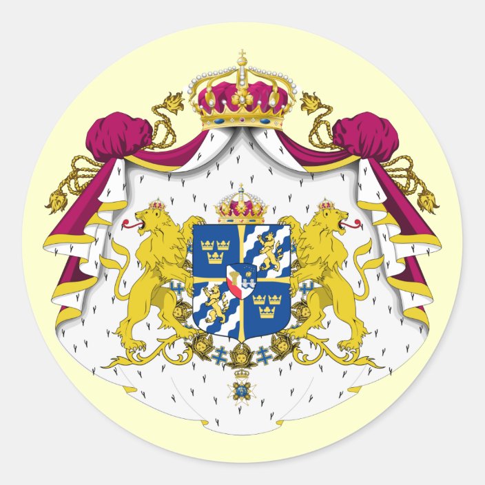 Sweden Coat of Arms Sticker | Zazzle.com