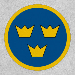 Sweden country flag roundel round symbol army nati patch