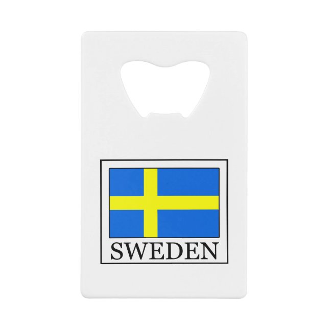 Sweden Credit Card Bottle Opener (Front)