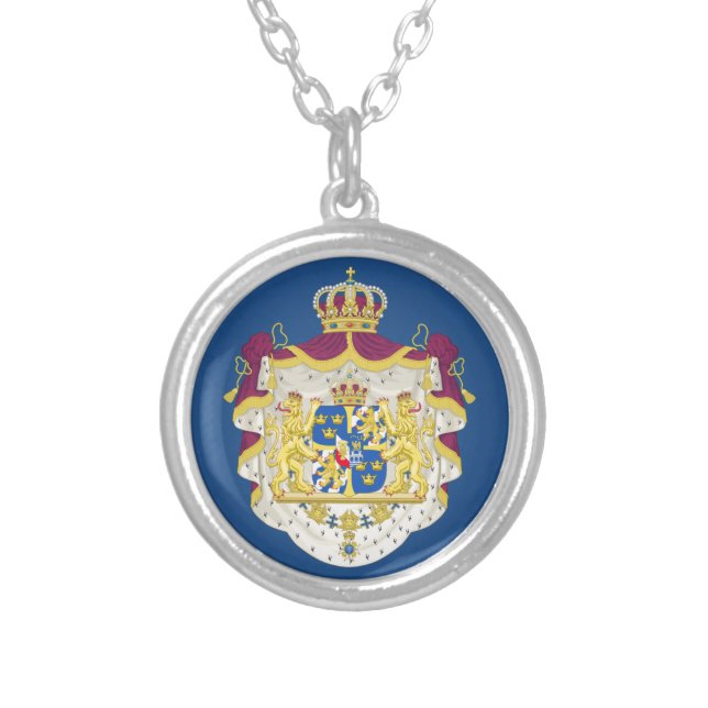 Sweden Crest Ladies Necklace (Front)
