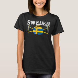 Sweden Curling Broom Winter Ice Sports Swedish Fla T-Shirt
